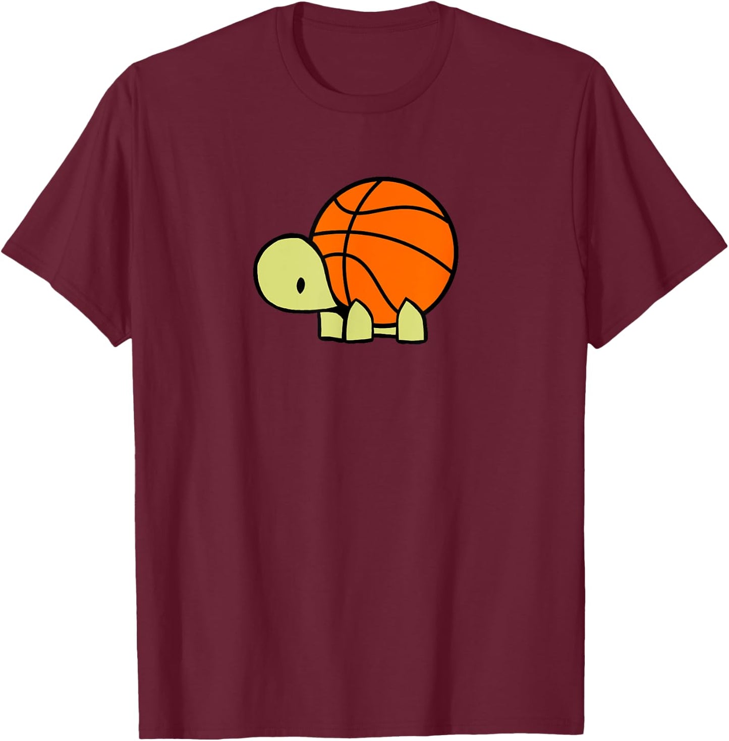 Max Turtle loves Basketball I Baller Turtles Team T-Shirt - T-Shirt | Maroon