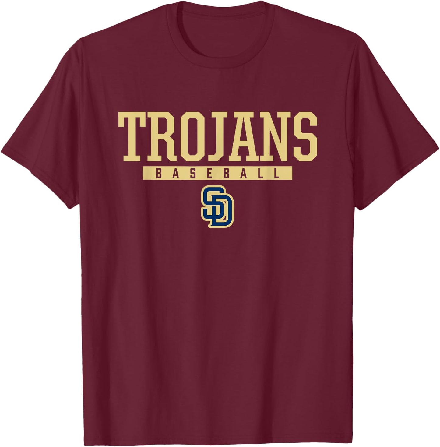 Soddy-Daisy Trojans Logo Baseball HS T-Shirt - T-Shirt | Maroon