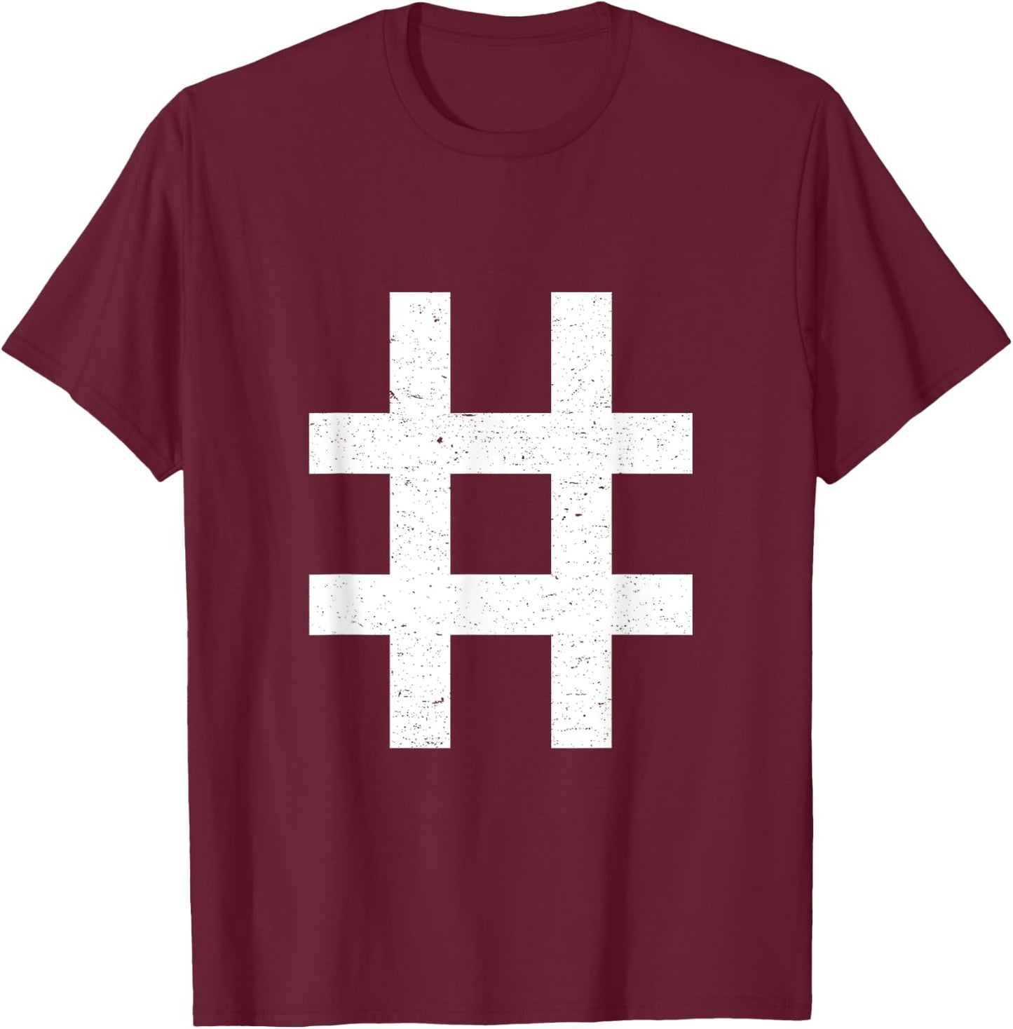 Number Sign Hashtag Pound Symbol Initial Spelling, Varsity T-Shirt - T-Shirt | Maroon