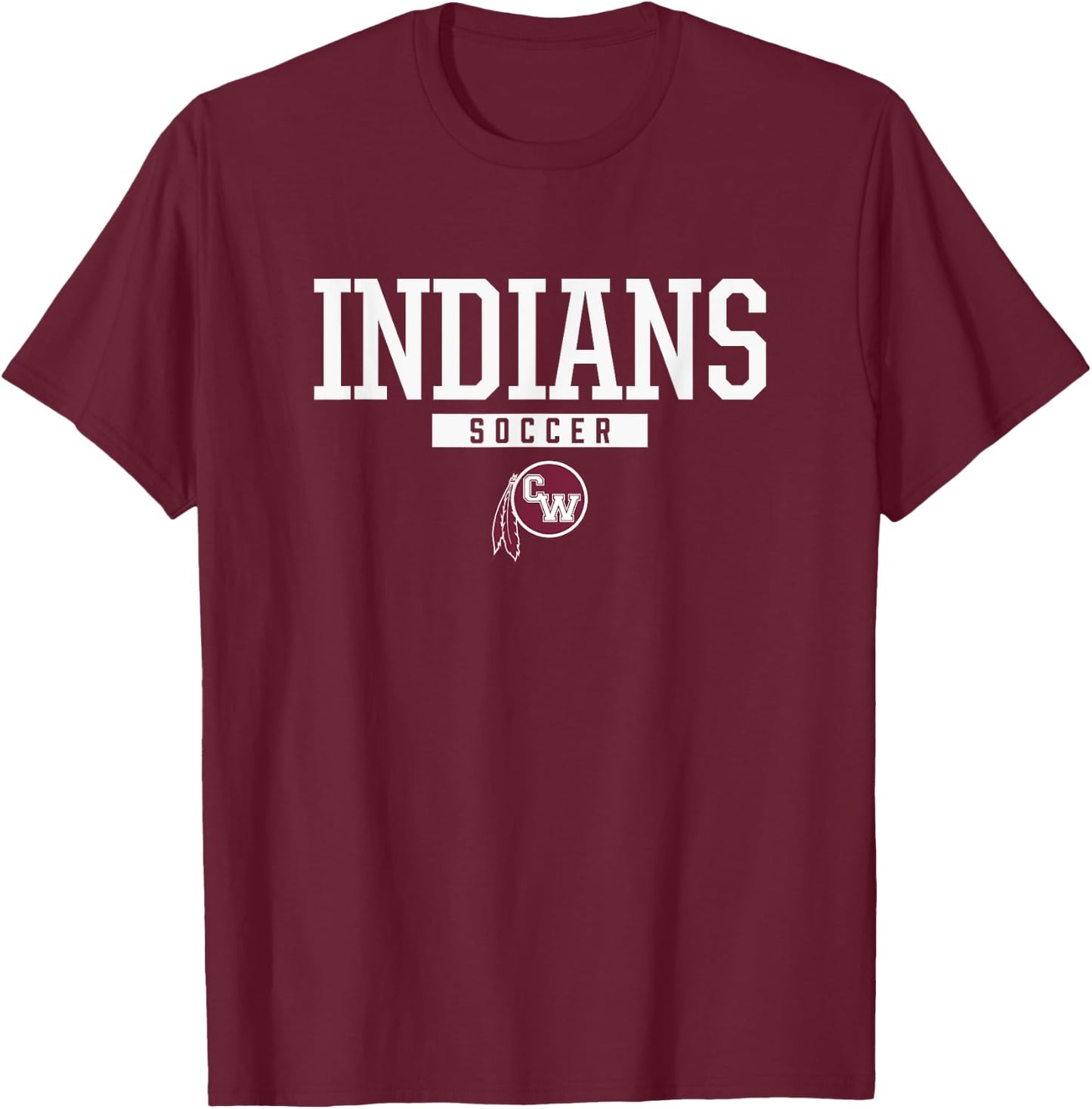 Canal Winchester Indians Logo Soccer HS T-Shirt - T-Shirt | Maroon