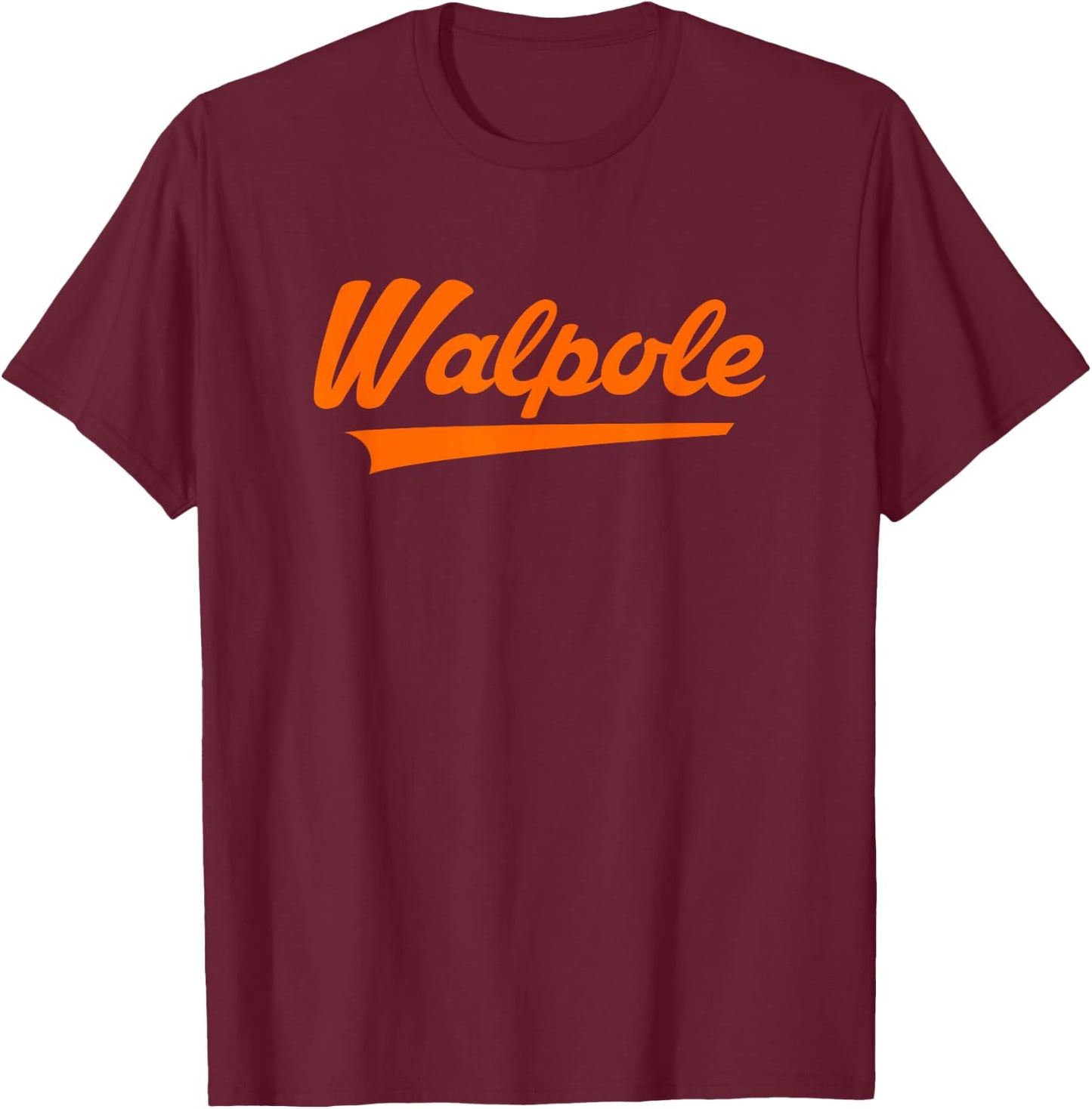 Walpole High School Vintage Swoosh T-Shirt - T-Shirt | Maroon