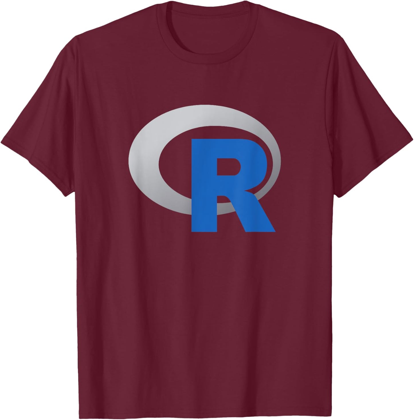 R Official Logo Programming Language T-Shirt - T-Shirt | Maroon