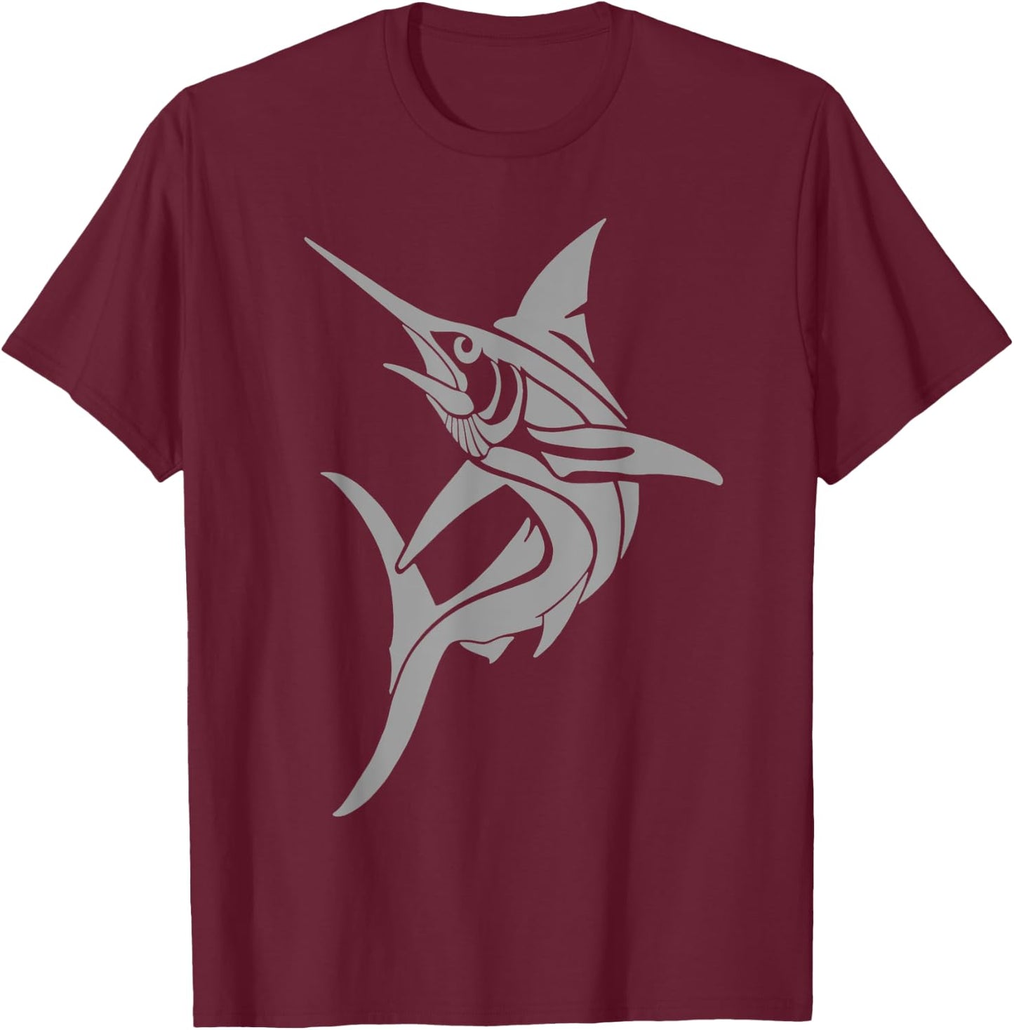 Jumping Marlin T-Shirt - T-Shirt | Maroon