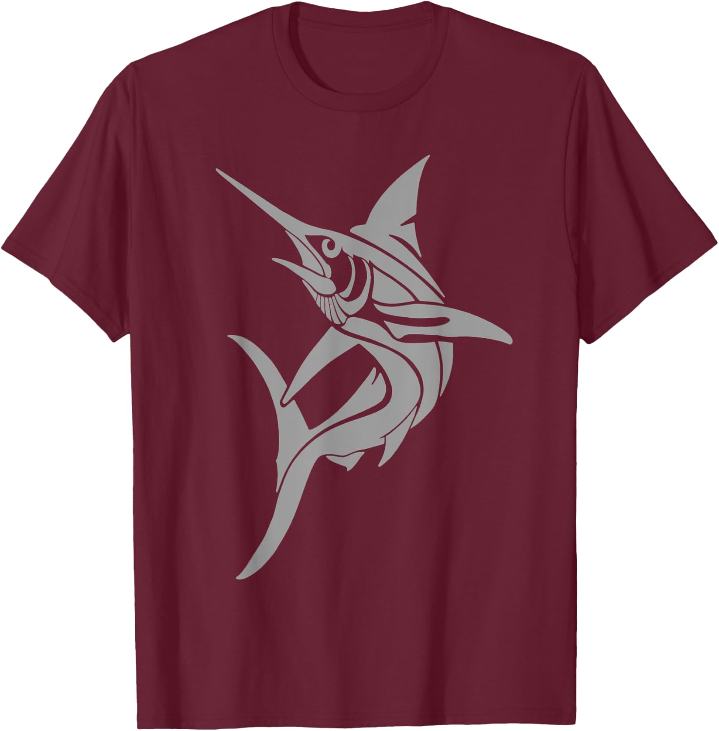 Jumping Marlin T-Shirt - T-Shirt | Maroon