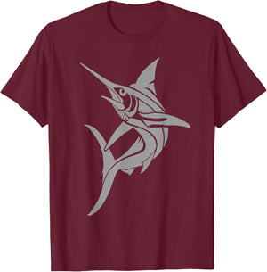 Jumping Marlin T-Shirt - T-Shirt | Maroon