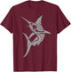 Jumping Marlin T-Shirt - T-Shirt | Maroon