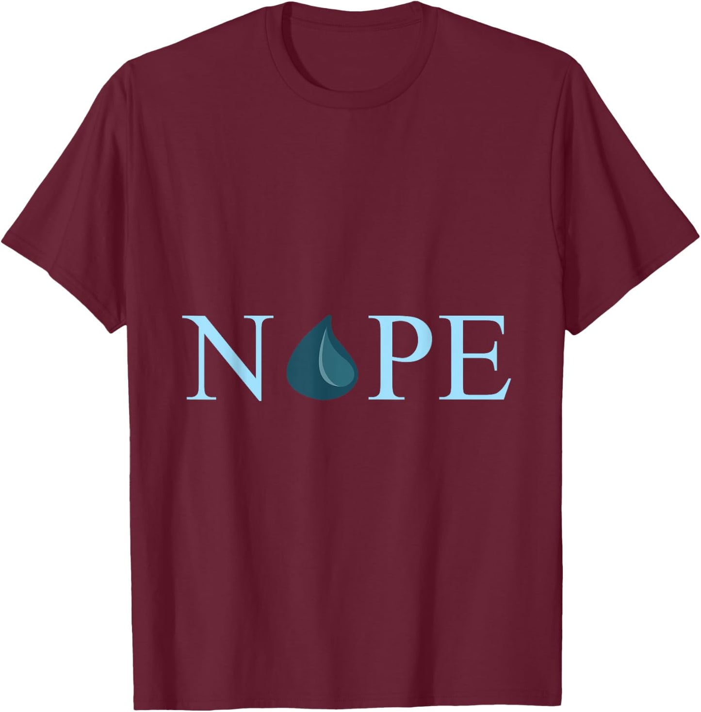 Nope Mana Blue Magic Symbol OOM T-Shirt - T-Shirt | Maroon