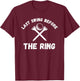 Last Swing Before The Ring Golfing Bachelor Party Golf Ball T-Shirt - T-Shirt | Maroon