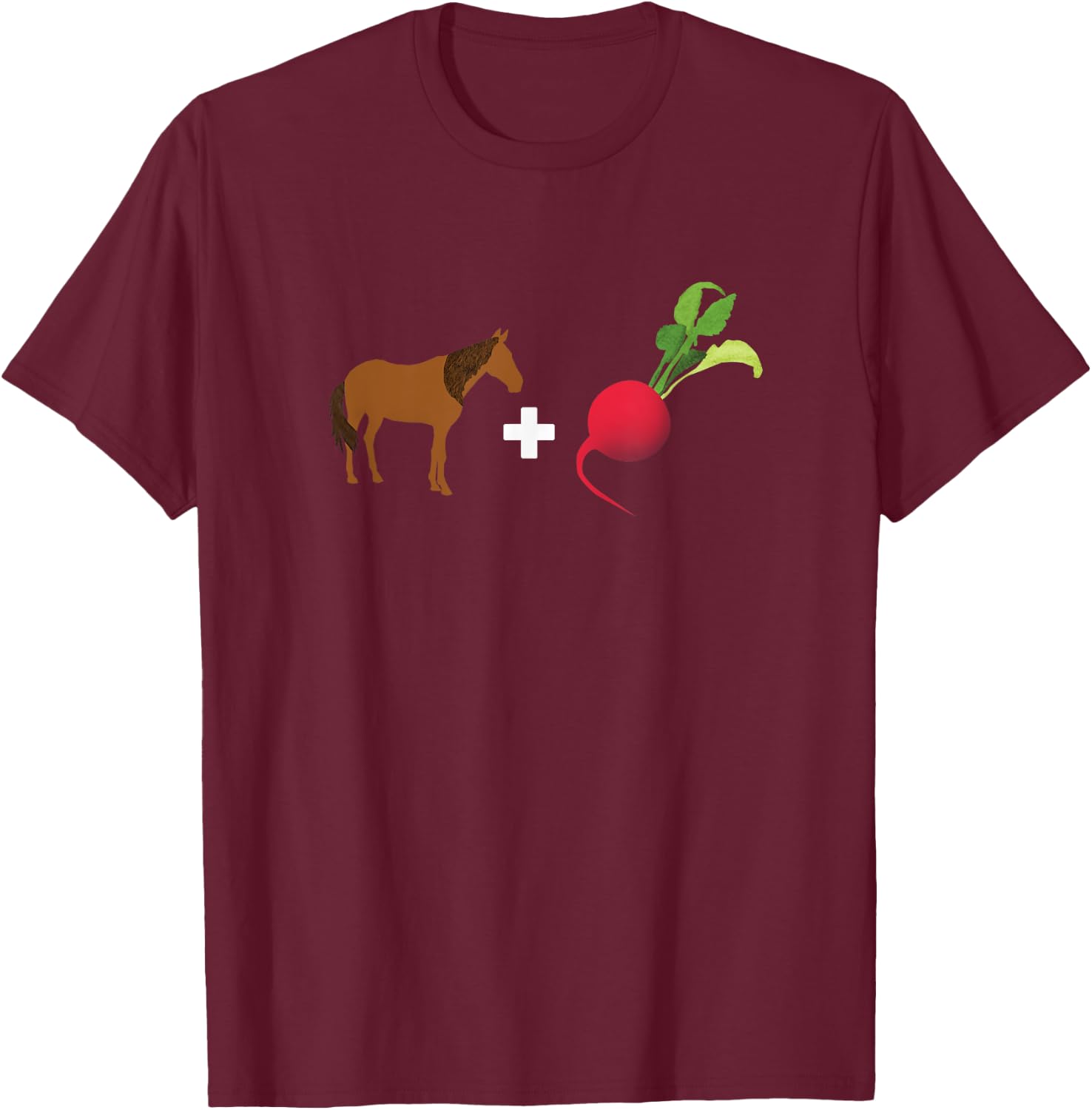 Horse Radish Funny Vegetable Pun, Horseradish Foodie T-Shirt - T-Shirt | Maroon