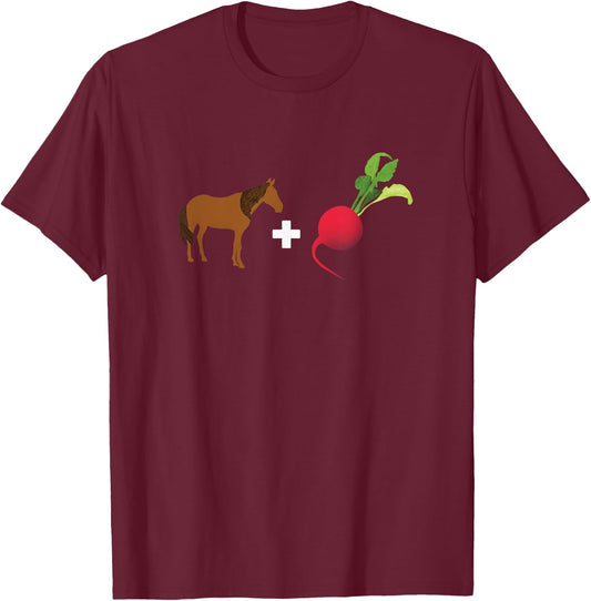 Horse Radish Funny Vegetable Pun, Horseradish Foodie T-Shirt - T-Shirt | Maroon