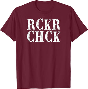 Rocker Chick , Rocker Girl T Shirt T-Shirt - T-Shirt | Maroon