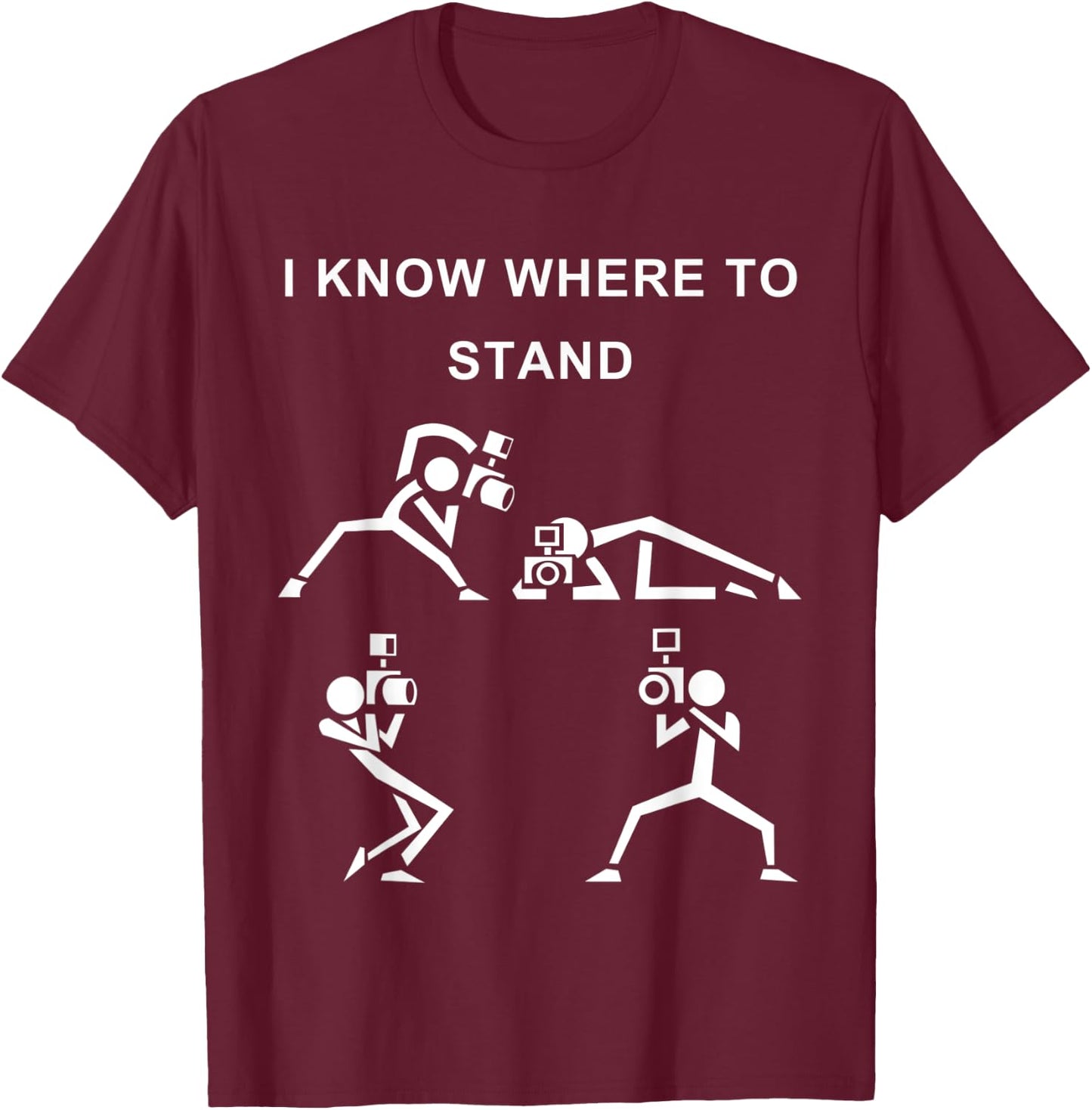Photographer Photojournalist Camera Man Funny Graphic Shirt T-Shirt - T-Shirt | Maroon