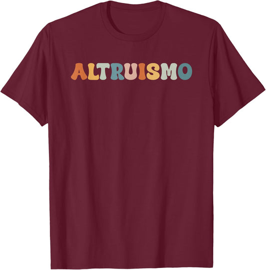 Altruismo Vintage Retro Groovy Social Psychology Lover T-Shirt - T-Shirt | Maroon