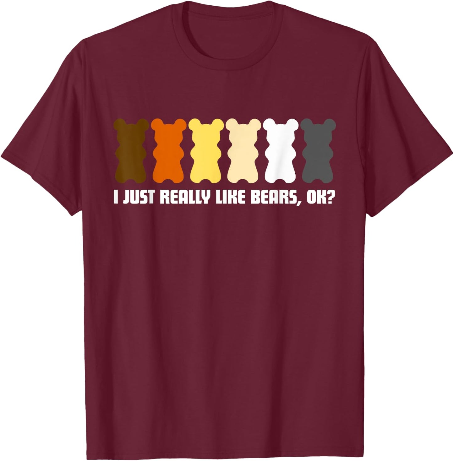 Cool Rainbow Gay Bear Funny 2019 Gay Pride Month T-Shirt - T-Shirt | Maroon