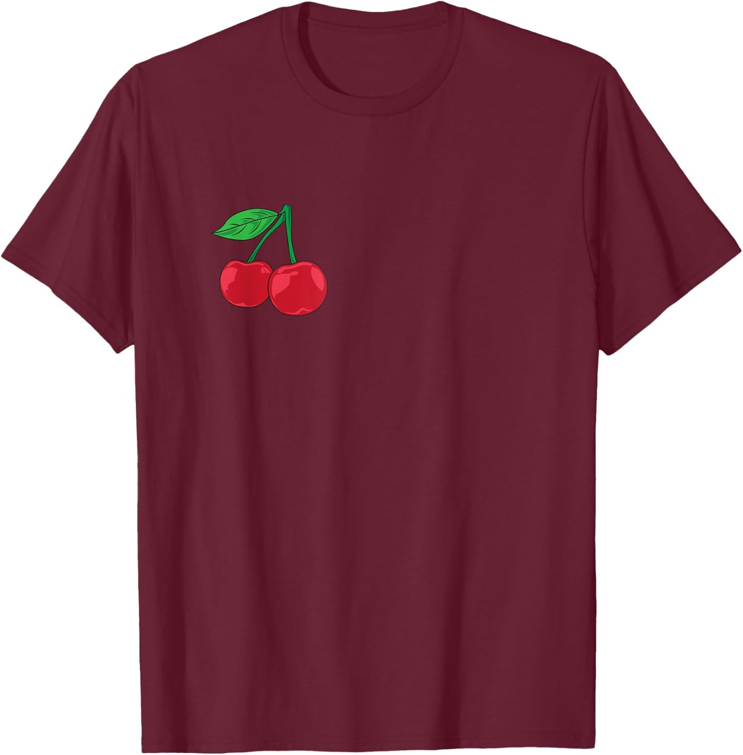 Cherry Pocket | Fruit Lover Sweet Bomb Farmer Red Cherries T-Shirt - T-Shirt | Maroon