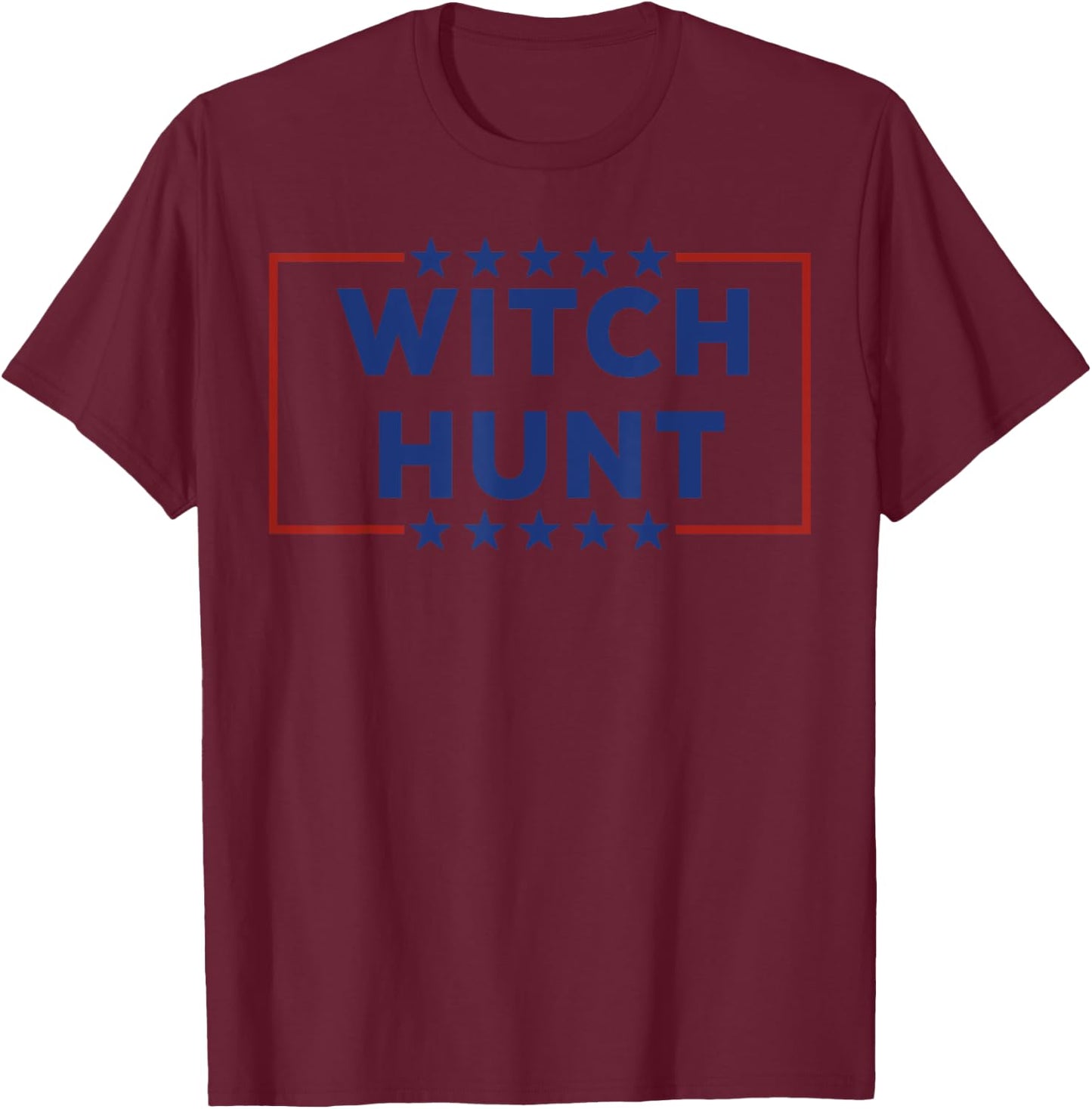 Funny Witch Hunt, Donald Trump Halloween Costume T-Shirt - T-Shirt | Maroon