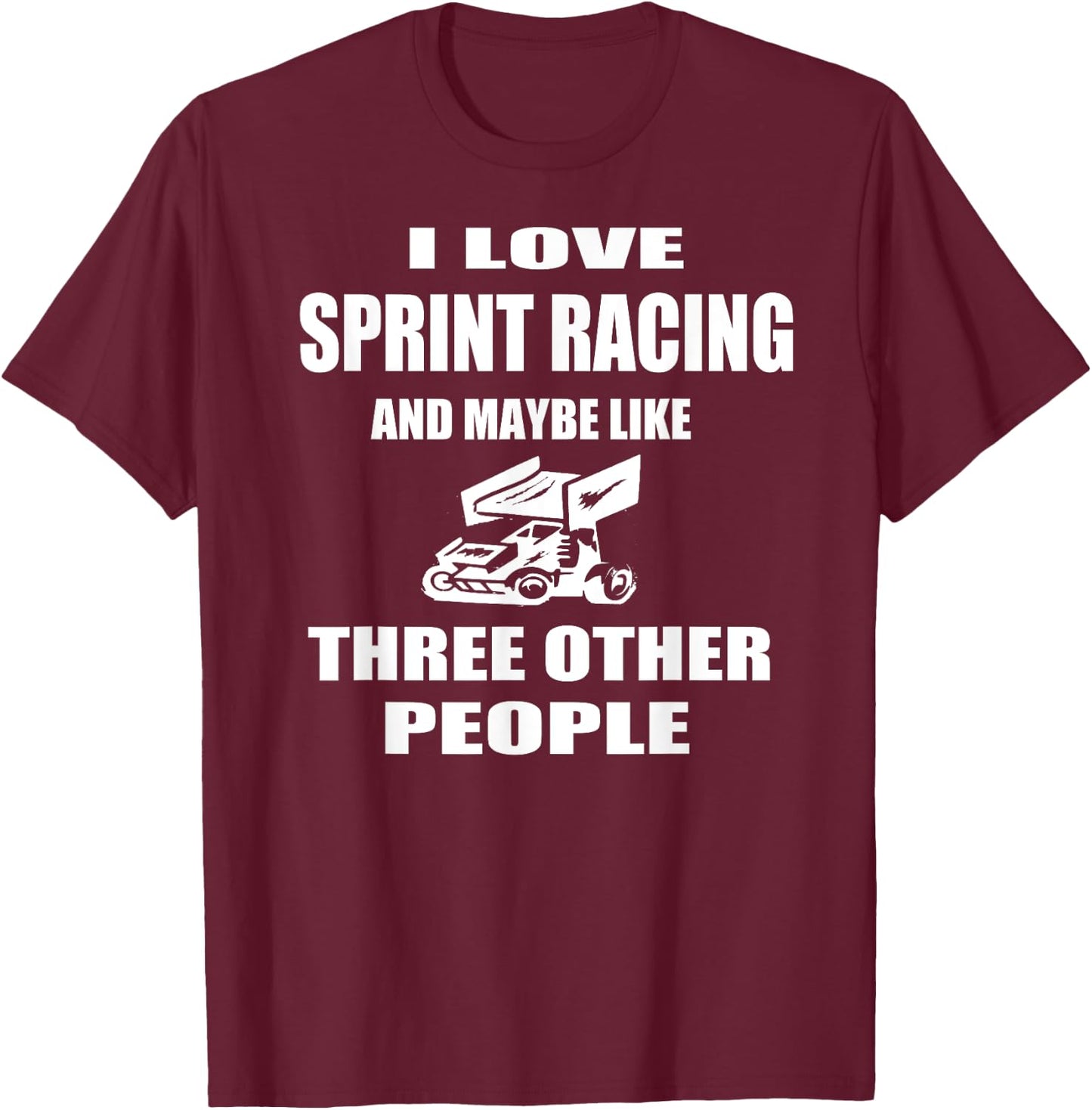 Sprint Car Racing T Shirt Gift Midget Sprint Car Track T-Shirt - T-Shirt | Maroon