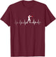 Boxing Heartbeat Sports Lover Outfit T-Shirt - T-Shirt | Maroon