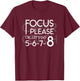 Cheer Coach Focus Please Ok Lets Go 5678 Cheerleading Coach T-Shirt - T-Shirt | Maroon