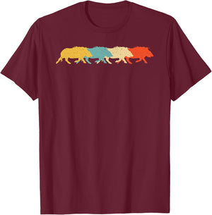 Boar Vintage Retro Pig Hog Tusk Lover 60s 70s Gift T-Shirt - T-Shirt | Maroon