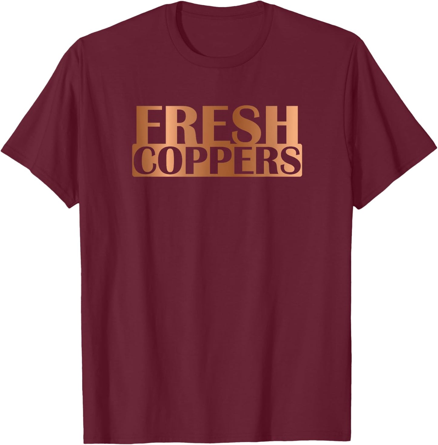 Fresh Coppers Foams Sneaker Foamposite Match T-Shirt - T-Shirt | Maroon