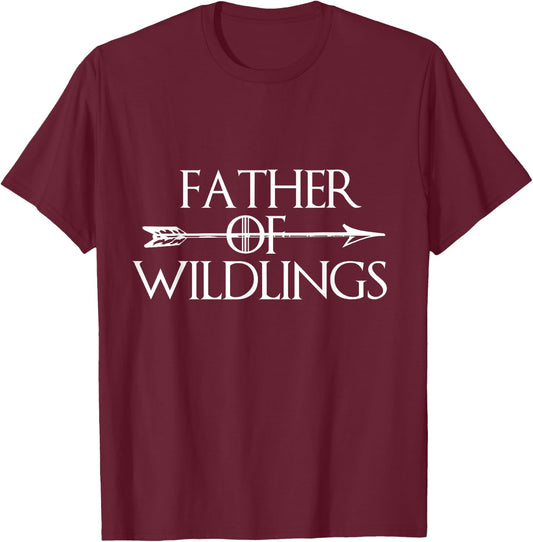 Father of Wildlings Dad Gift Father's Day T-Shirt - T-Shirt | Maroon
