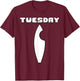 Days of the Week , Costume, Shark T-Shirt - T-Shirt | Maroon