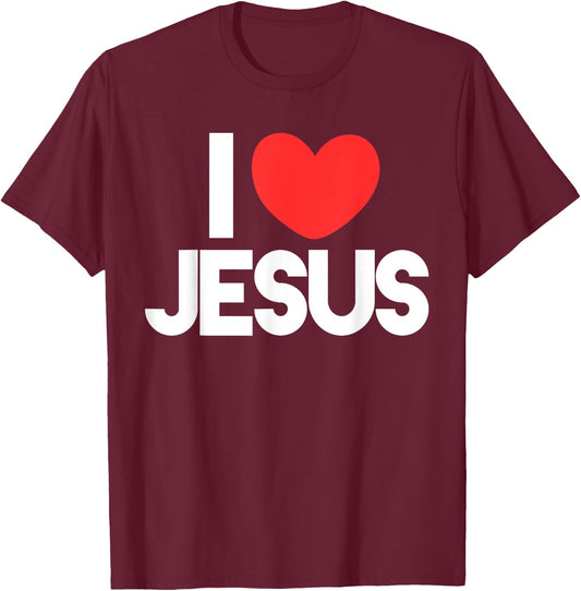 I love Jesus T-Shirt - T-Shirt | Maroon