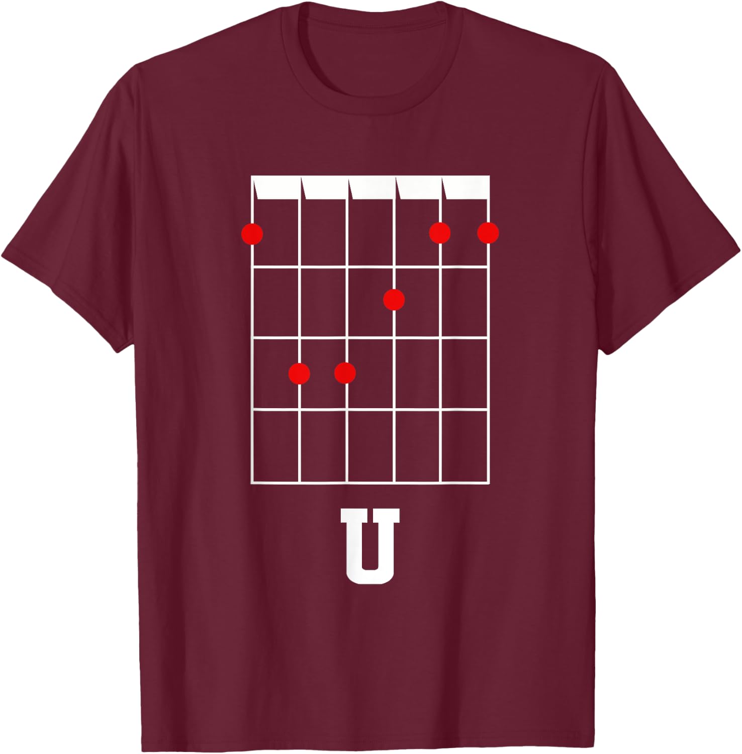 F U Funny Guitar Chord For Guitarists T-Shirt - T-Shirt | Maroon