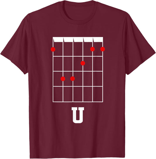F U Funny Guitar Chord For Guitarists T-Shirt - T-Shirt | Maroon