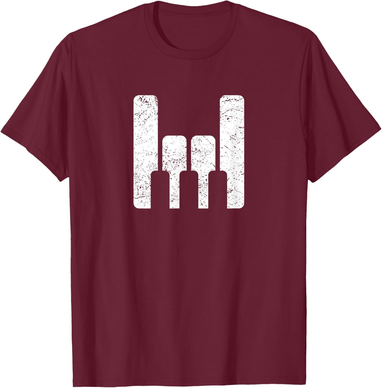 Piano Player Teacher Gift - The Keyboard Rocks T-Shirt - T-Shirt | Maroon