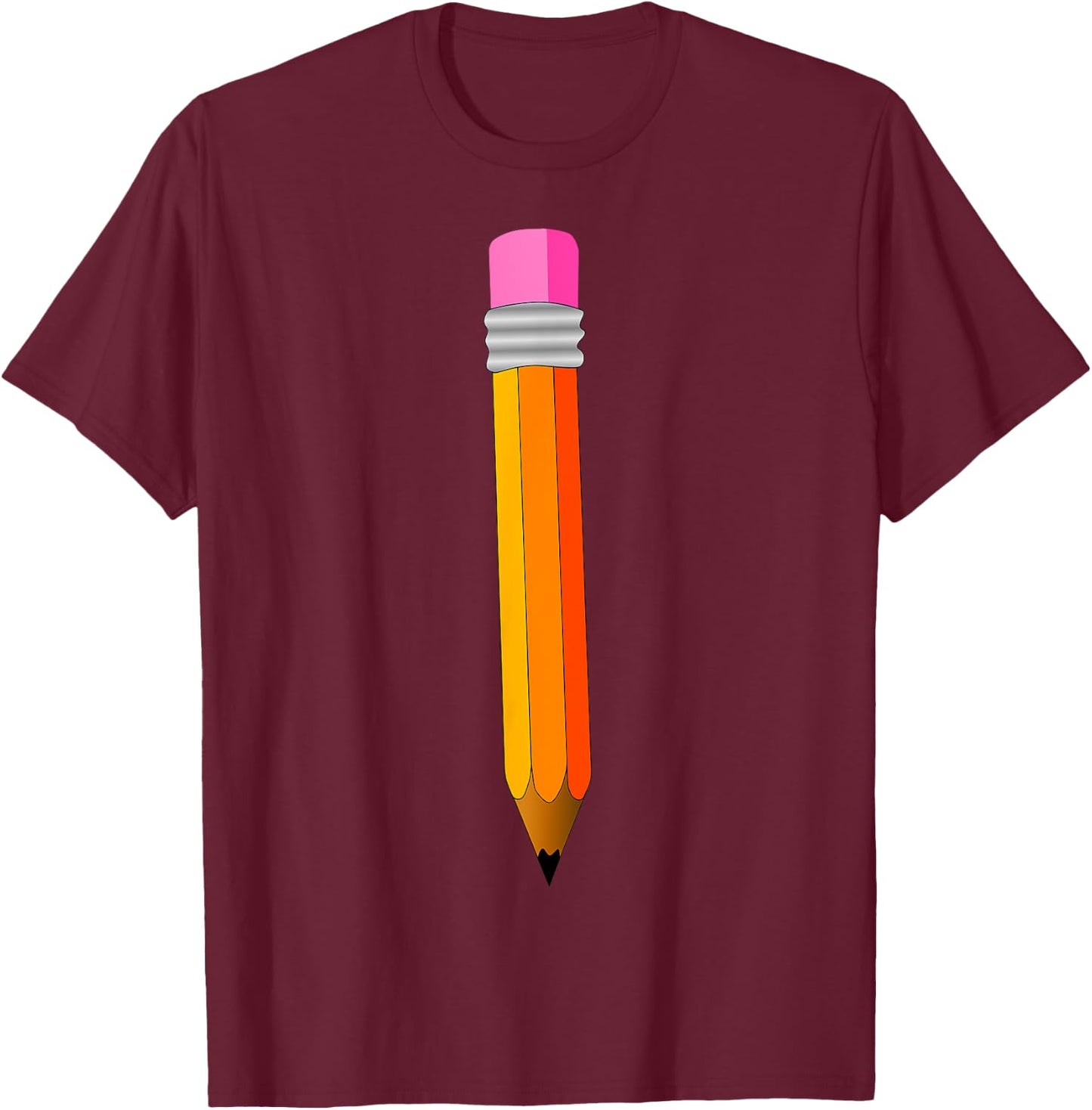 Pencil Costume Shirt Funny Office School Supply Product T-Shirt - T-Shirt | Maroon