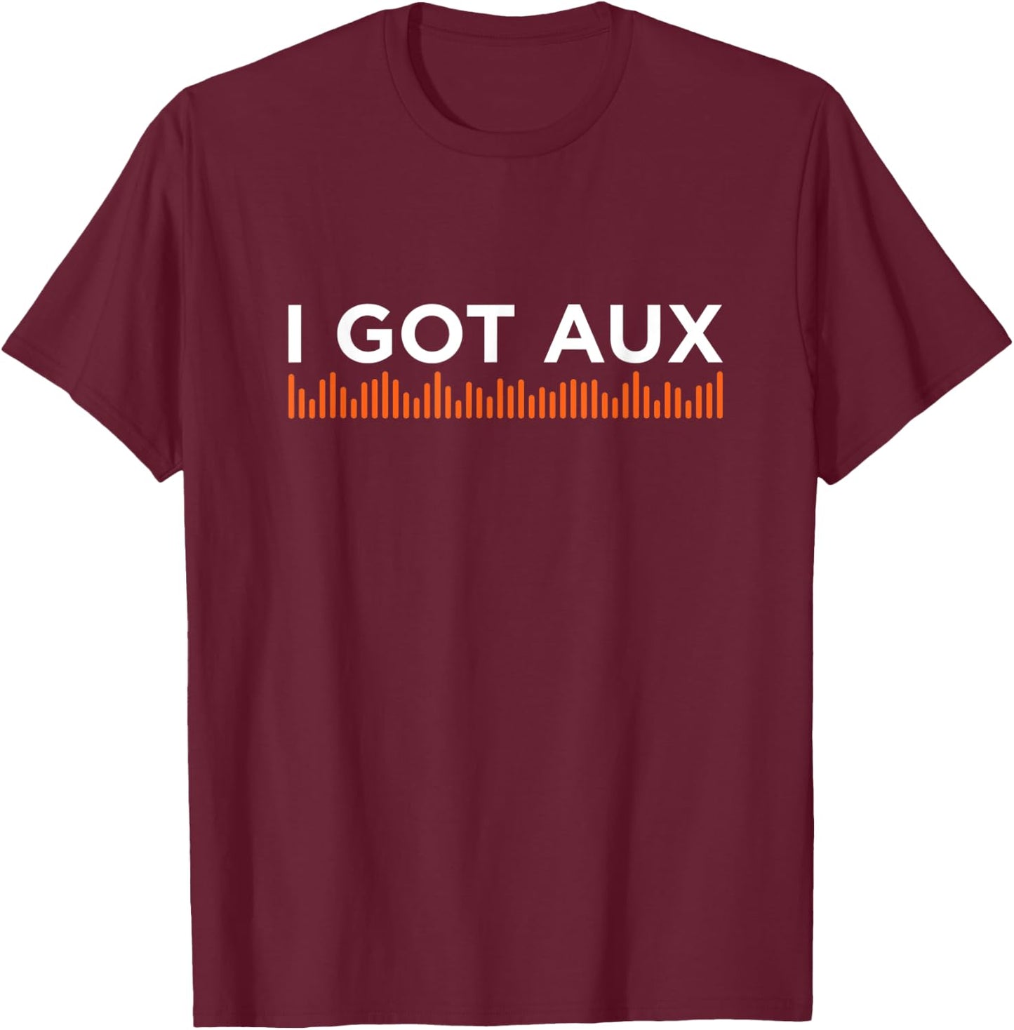 I GOT AUX: Short Sleeve in Black T-Shirt - T-Shirt | Maroon
