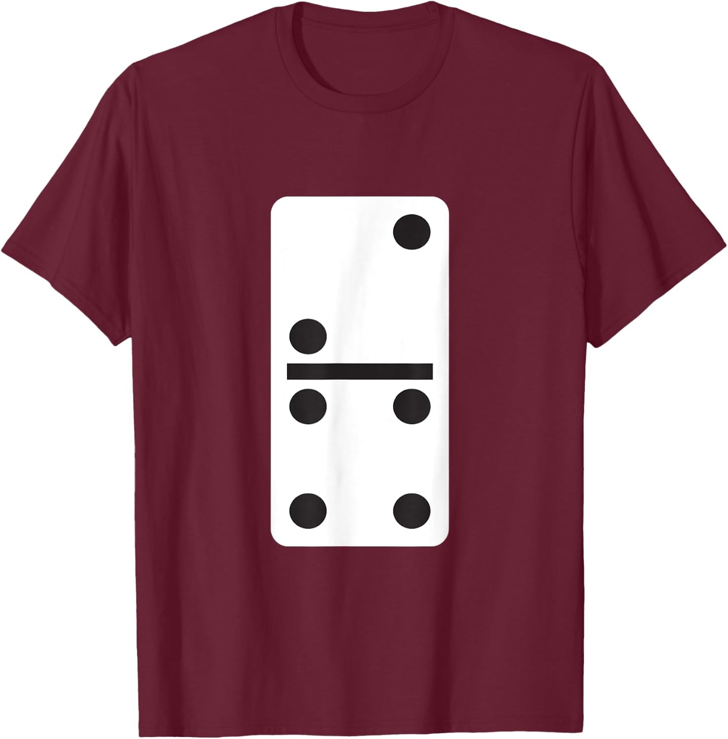 Two Four Dominoes Halloween Costume Domino Game T-Shirt - T-Shirt | Maroon