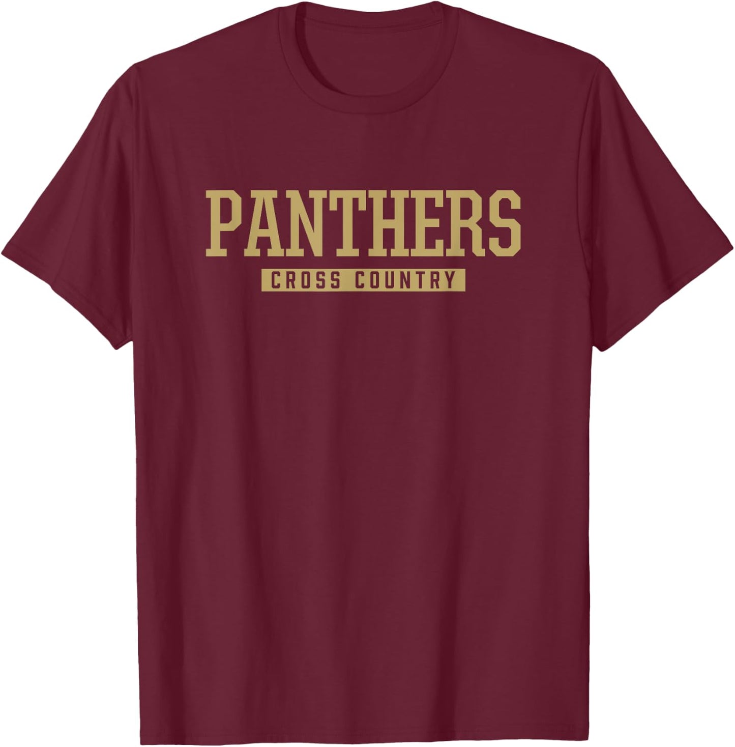 Liberty County Panthers Cross Country HS T-Shirt - T-Shirt | Maroon