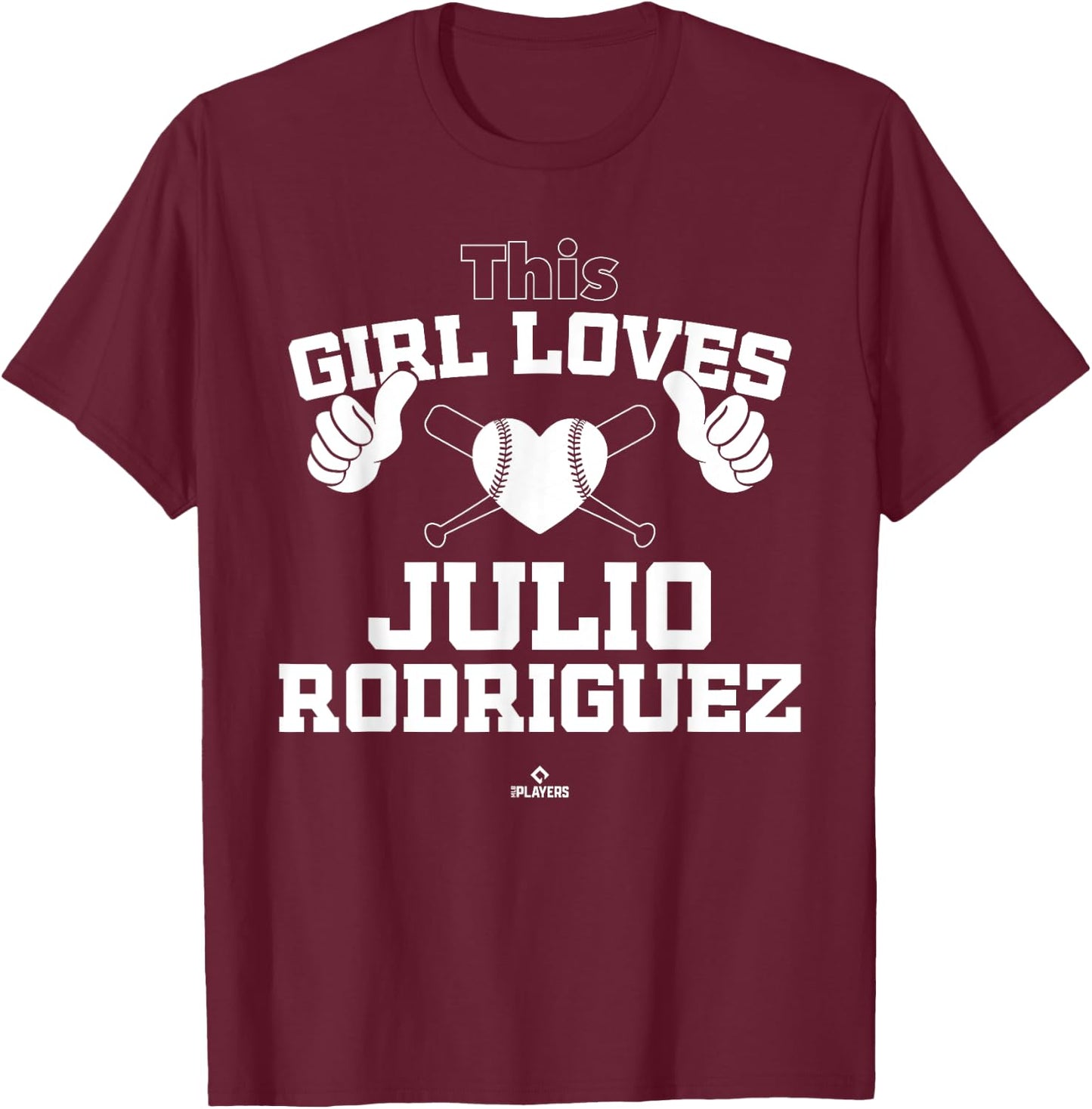 This Girl Loves Julio Rodriguez Prospect Baseball Fan Gear T-Shirt - T-Shirt | Maroon