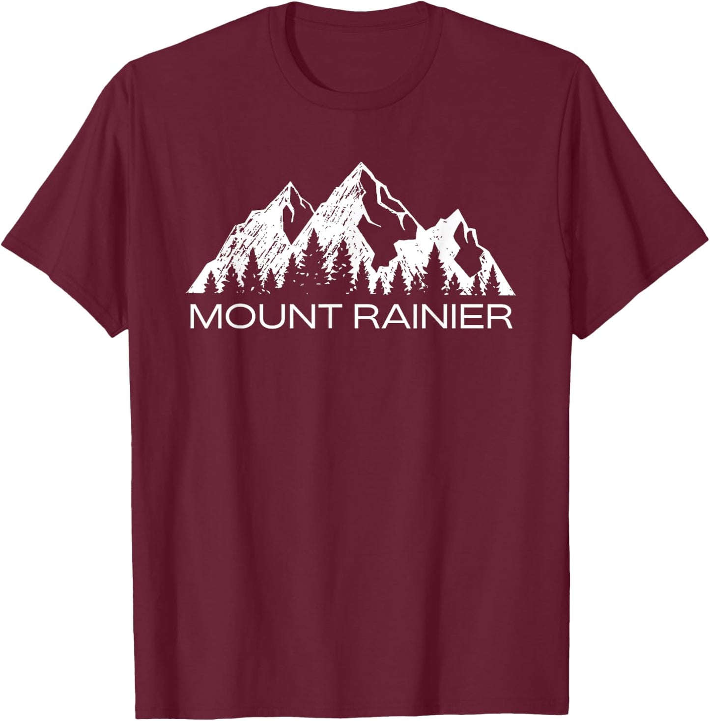 Mount Rainier Shirt Mt Rainier National Park Washington Gift T-Shirt - T-Shirt | Maroon