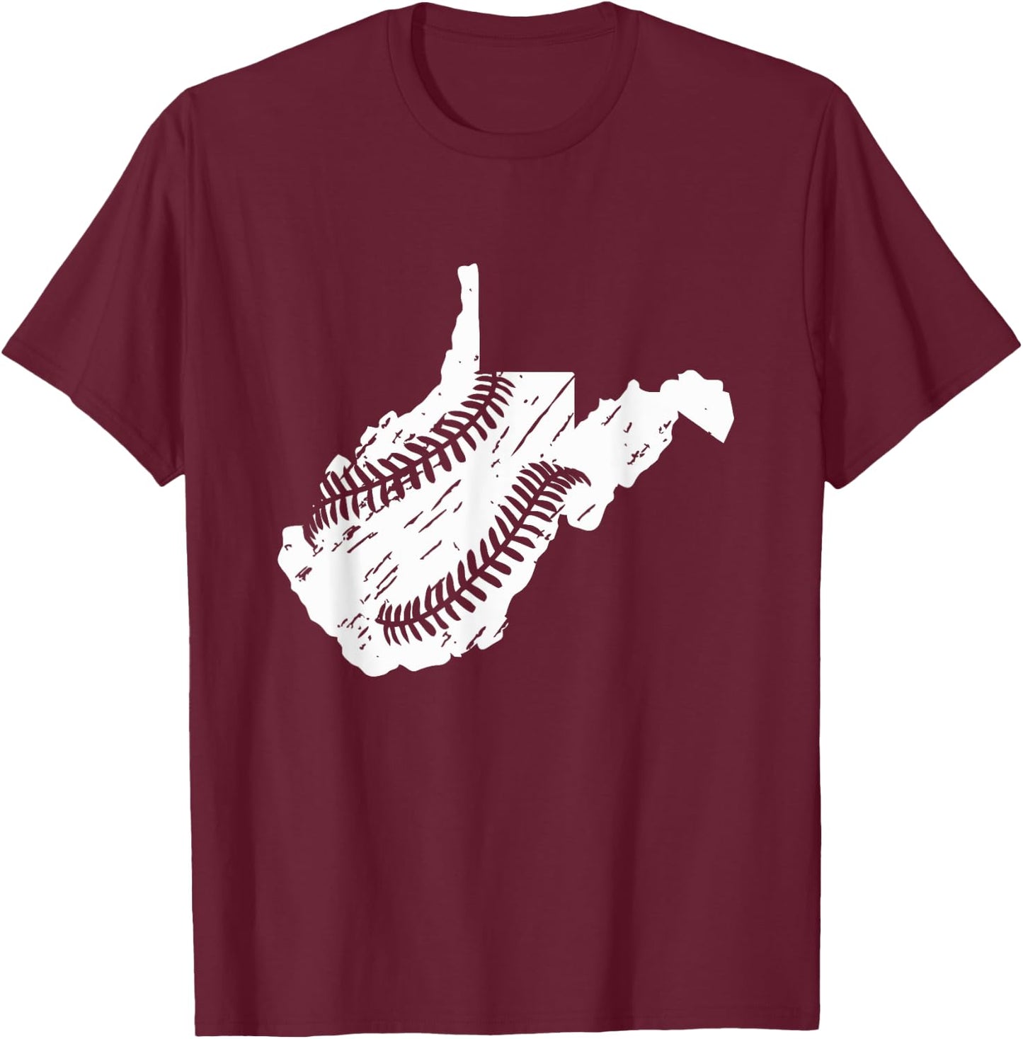 West Virginia Baseball Laces , women, kids T-Shirt - T-Shirt | Maroon