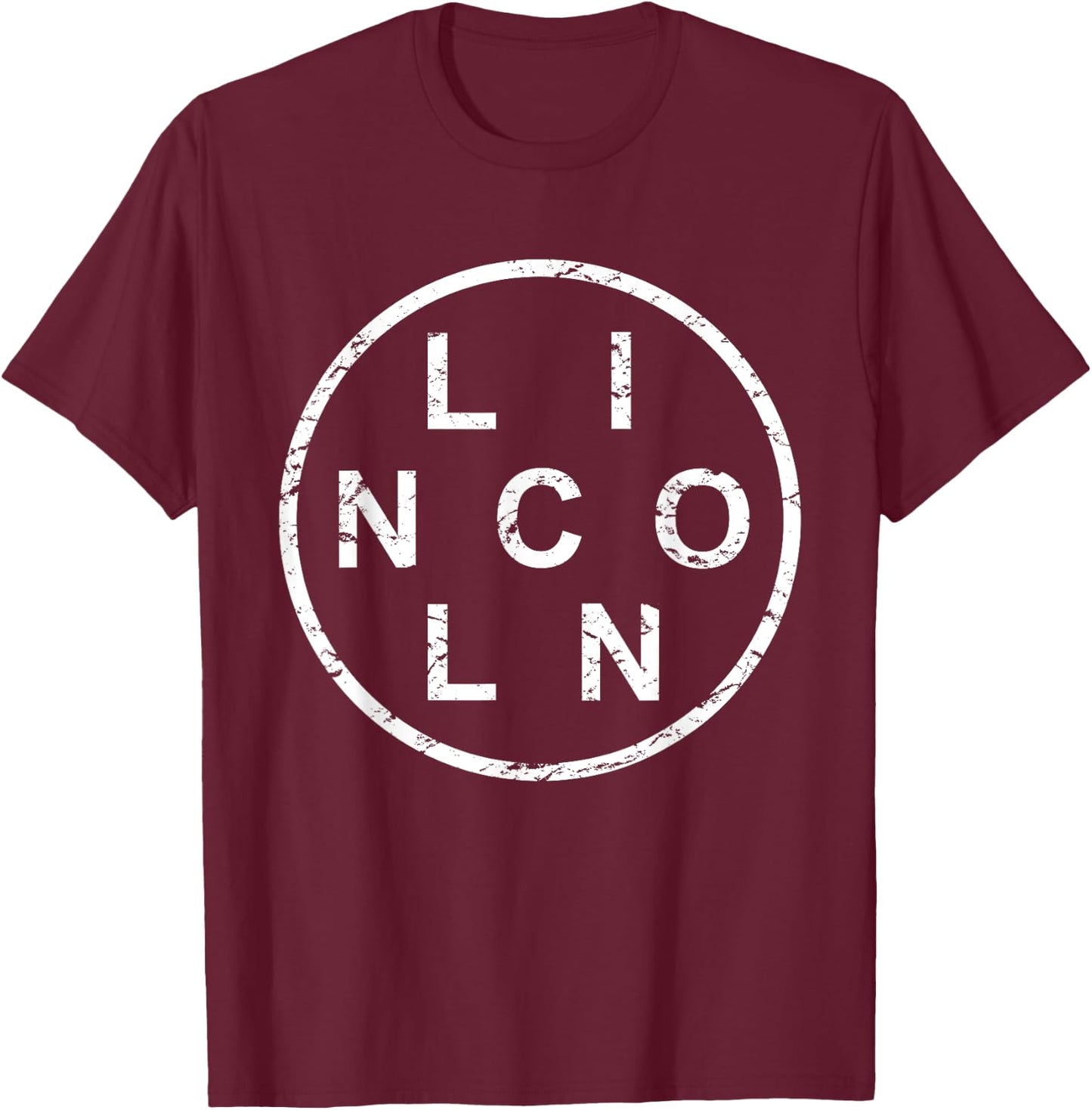 Stylish Lincoln T-Shirt - T-Shirt | Maroon