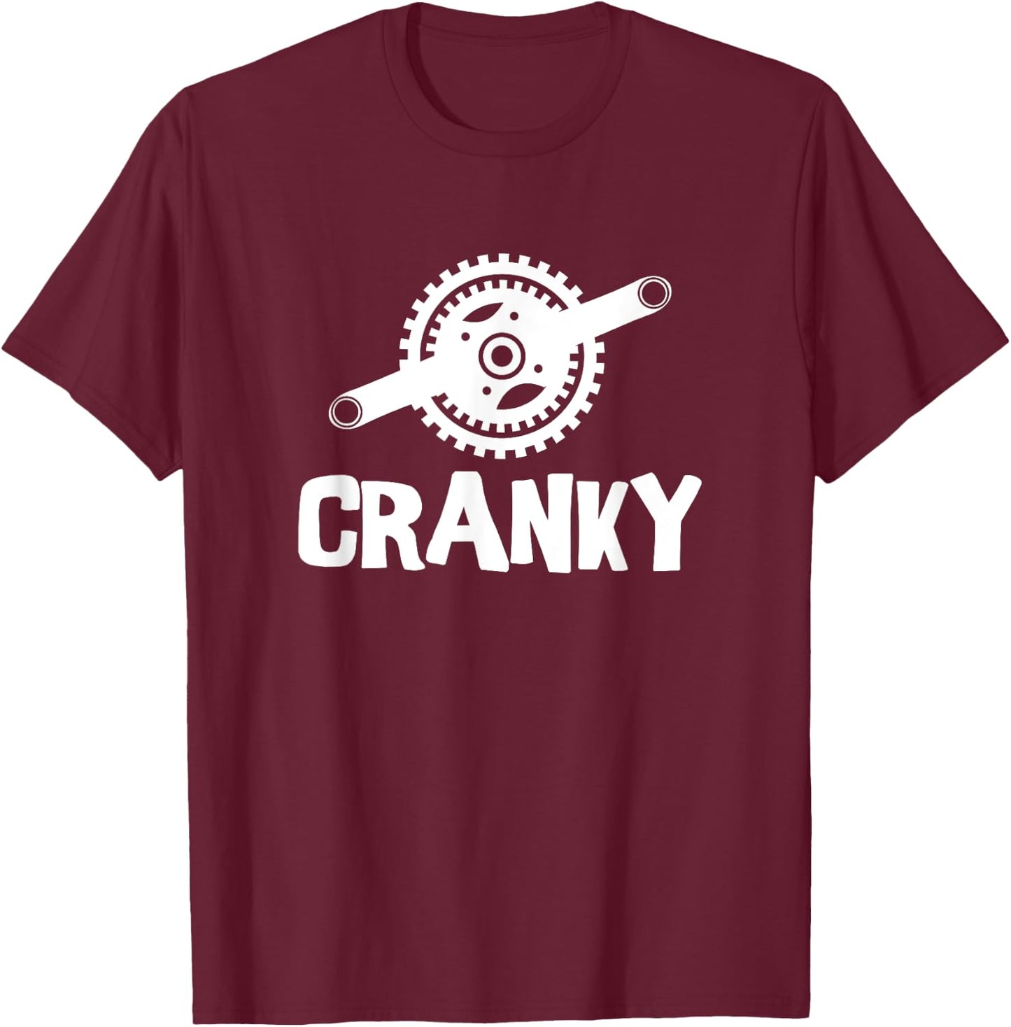 Funny Bicycle Lover's Meme - Cranky T-Shirt - T-Shirt | Maroon