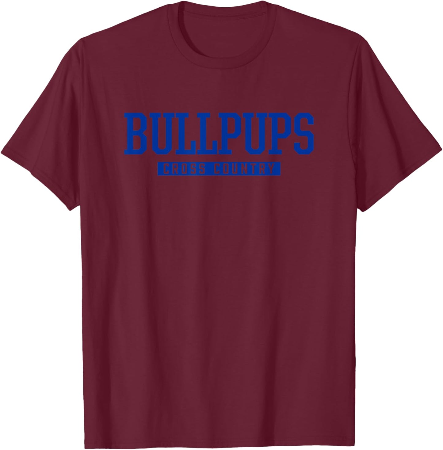 Caney Valley Bullpups Cross Country HS T-Shirt - T-Shirt | Maroon