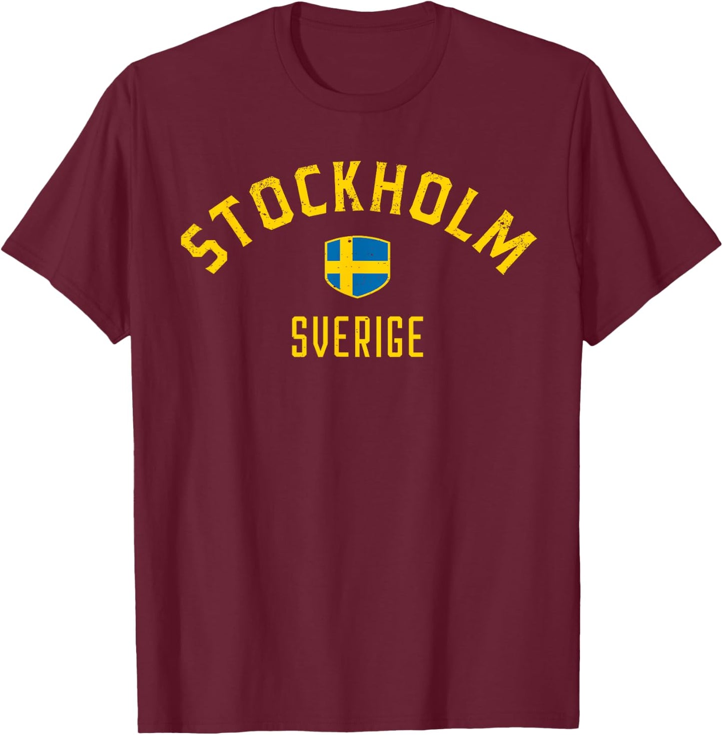 Stockholm Sweden - Stockholm Sverige T-Shirt - T-Shirt | Maroon