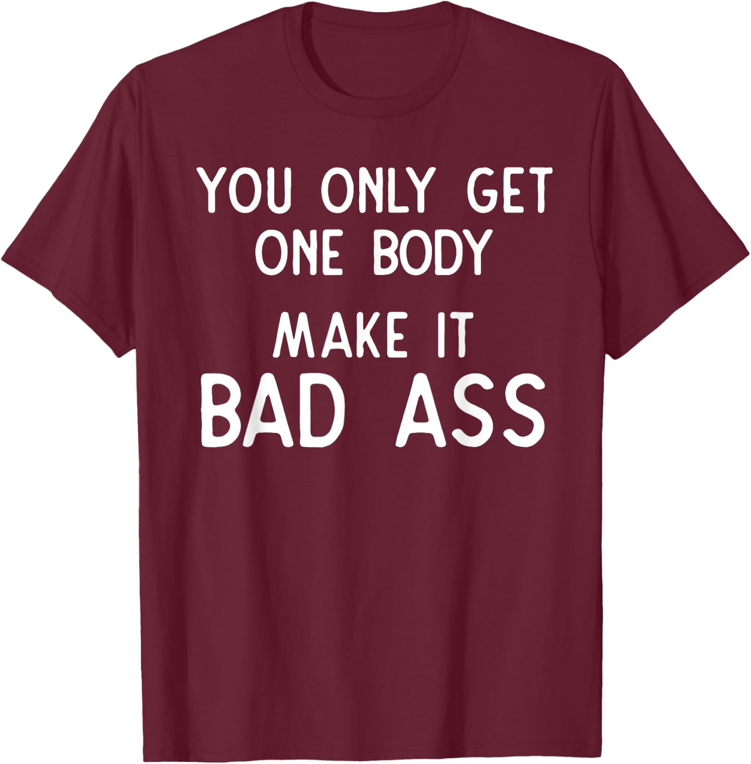 Gym Motivational Quote Gift Workout Fitness Meme Slogan T-Shirt - T-Shirt | Maroon