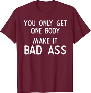 Gym Motivational Quote Gift Workout Fitness Meme Slogan T-Shirt - T-Shirt | Maroon