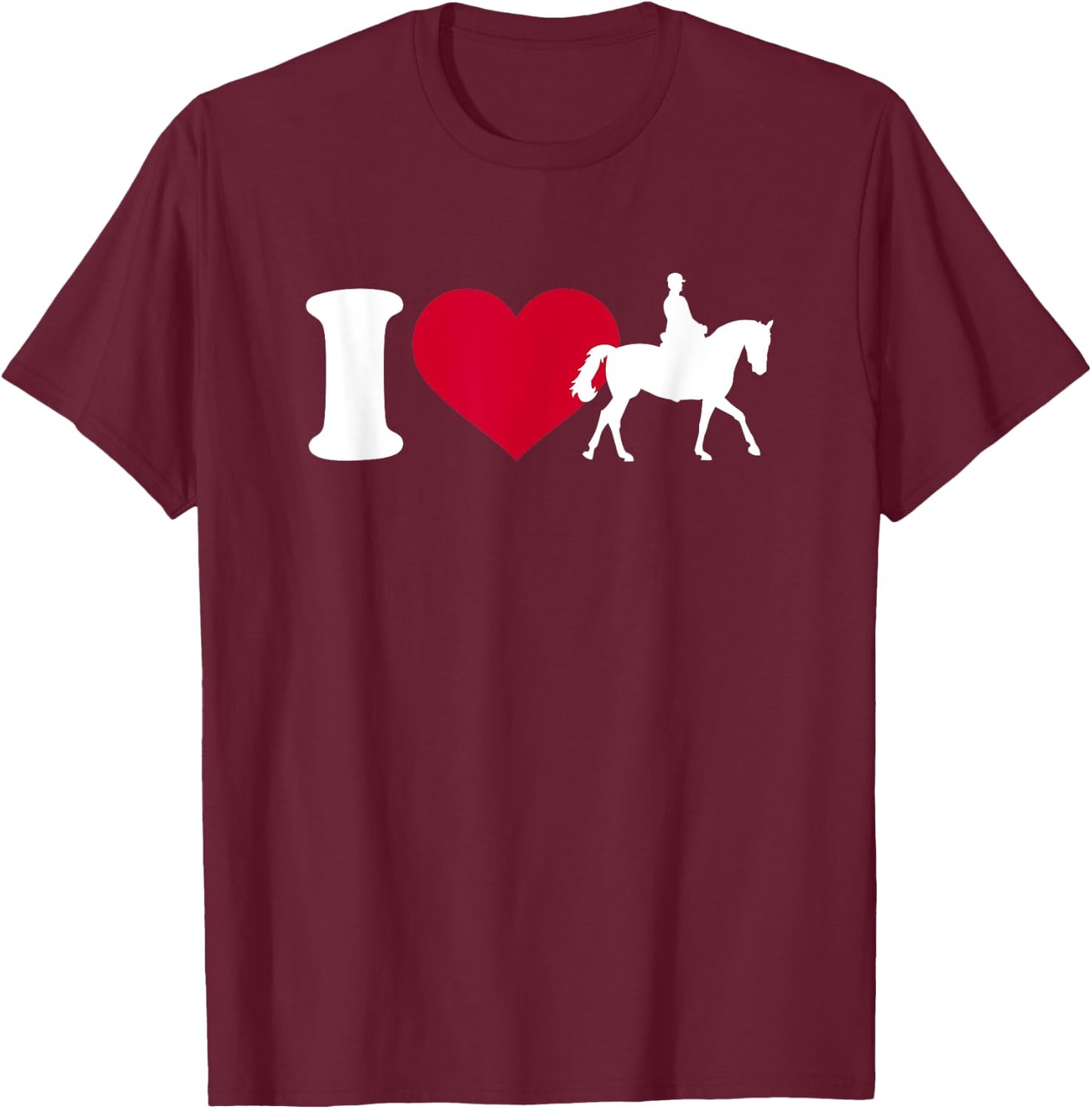 I love horse riding T-Shirt - T-Shirt | Maroon