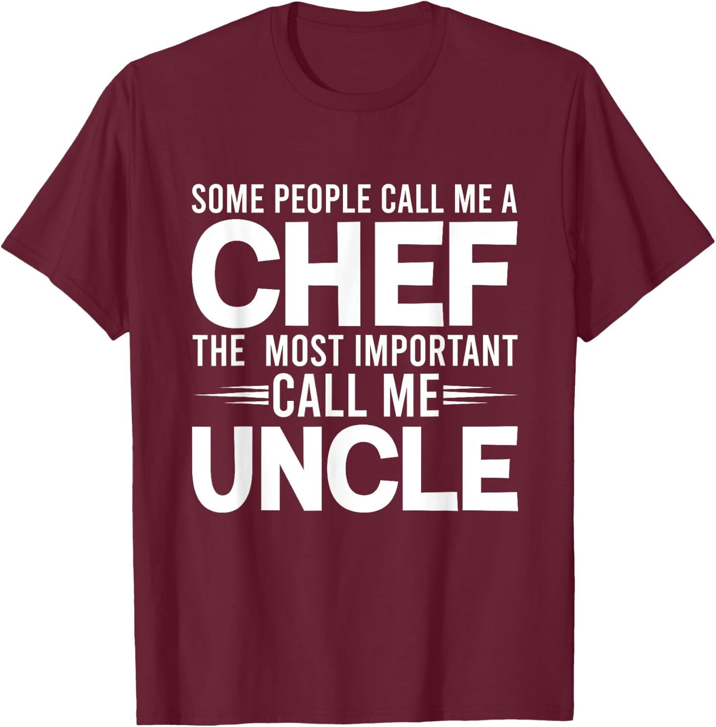 Proud Uncle Cooker Uncles Cooking Chef Gifts T-Shirt - T-Shirt | Maroon