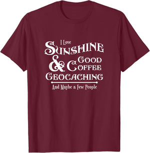 Funny Geocaching Stash Cache Trackable Code Swag Novelty T-Shirt - T-Shirt | Maroon