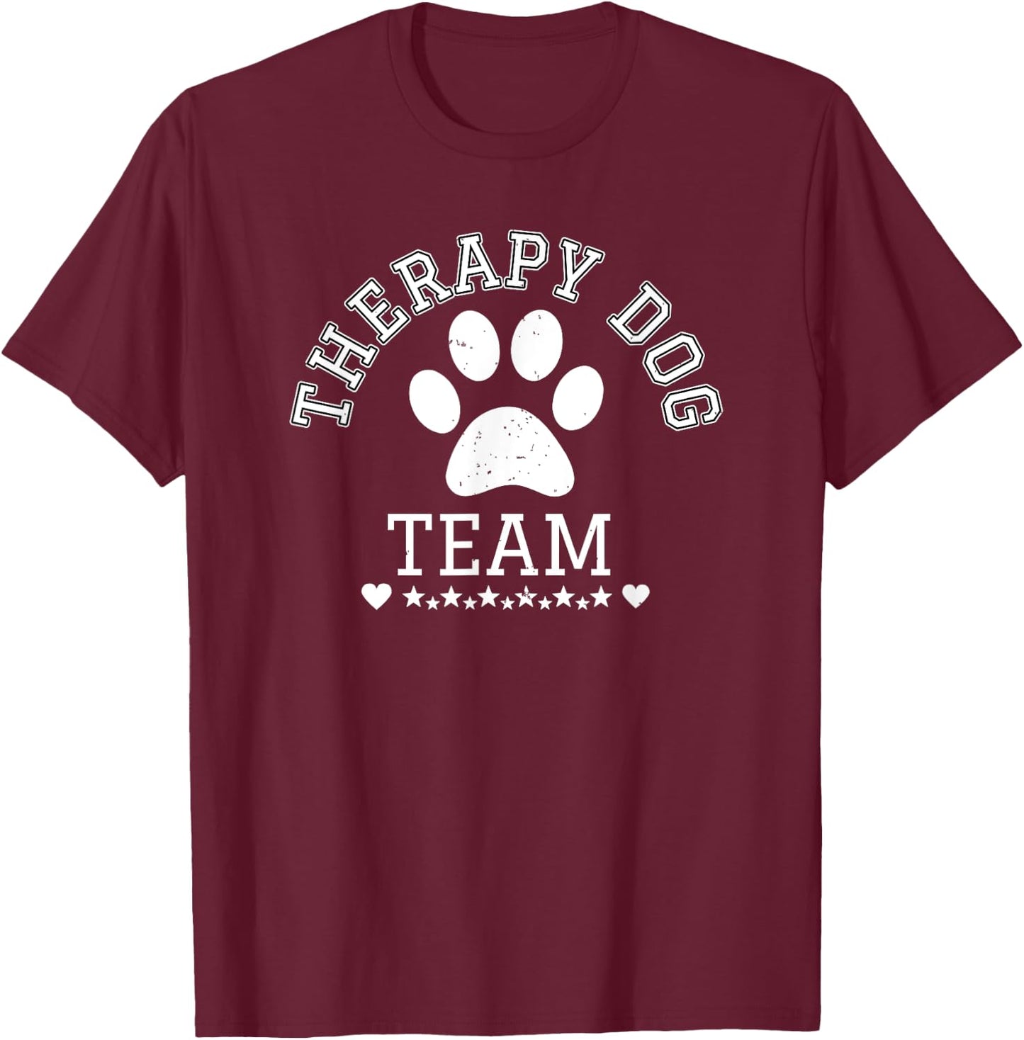 Therapy Dog Team Apparel For Team Visits To School & Library Women Girls Kids T-Shirt - T-Shirt | Maroon