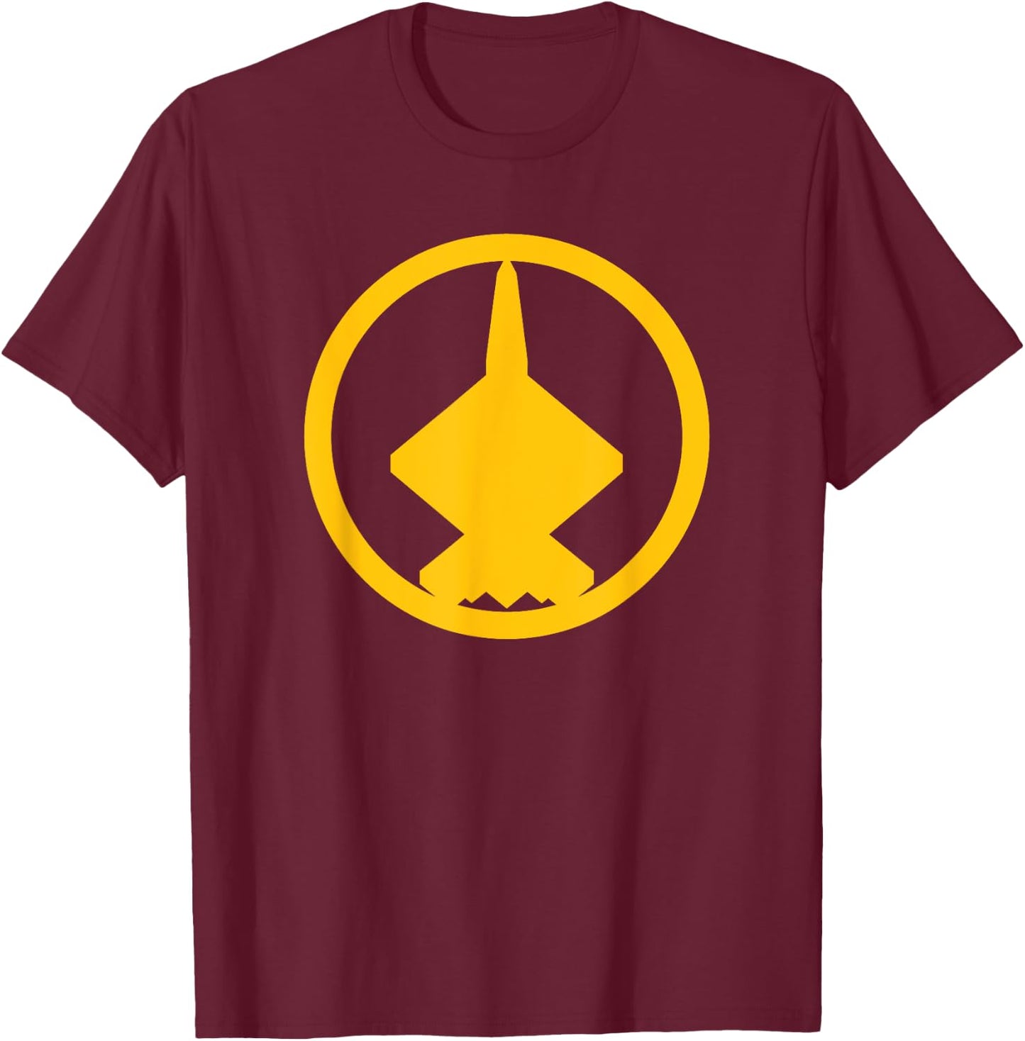 YF-23 (Yellow) Air Force Military Fighter Jet T-Shirt - T-Shirt | Maroon