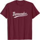 Barracudas T Shirt Vintage Sports Name Design T-Shirt - T-Shirt | Maroon